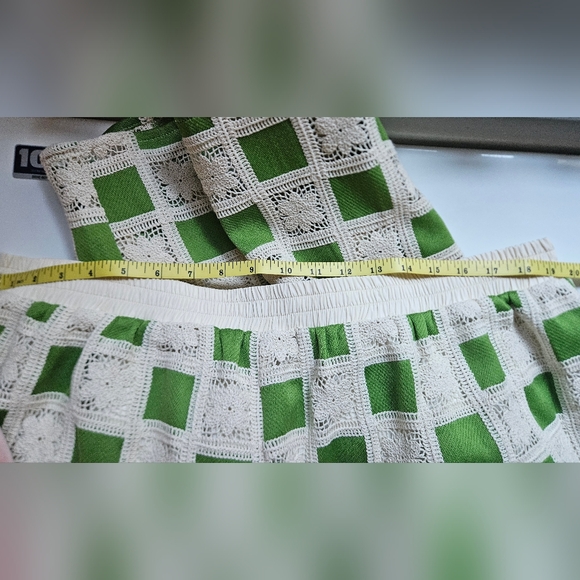 Anthropologie Flat White Kint Button Down and Pants Set, 2X NWT - Picture 7 of 7